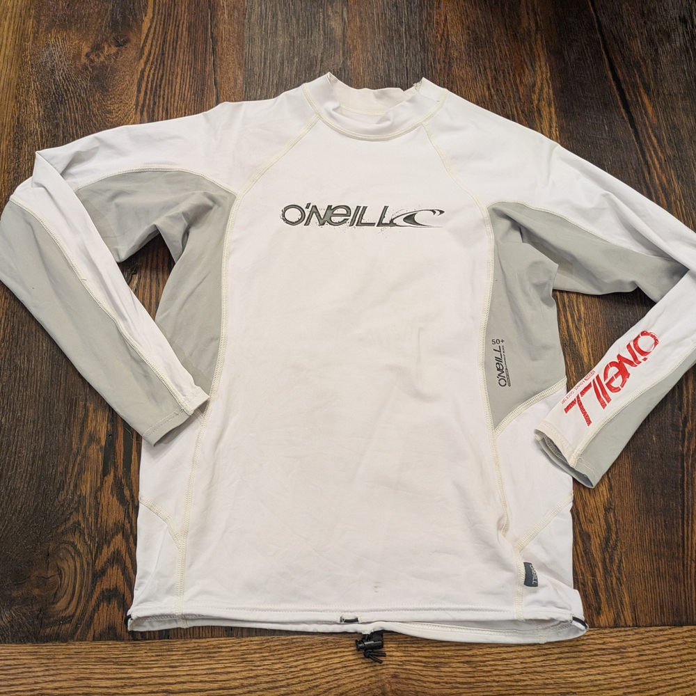 O'Neill White and Gray Long Sleeve Shirt